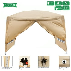 10x10 Outdoor EZ Pop Up Wedding Party Tent Patio Gazebo Canopy Mesh Silver w//Bag